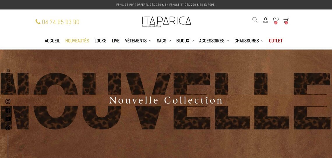 Page d’accueil de la boutique en ligne Itaparica