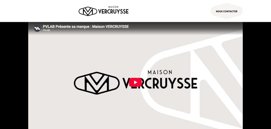 Page d’accueil du site Maison Vercruysse